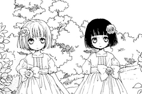 雪バラ、紅バラ